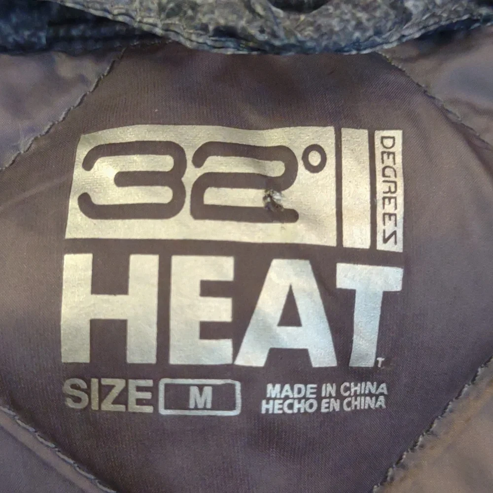 32 Degrees Heat SZ M Gray Full Zip Quilted Puffer Jacket - Picture 5 of 9